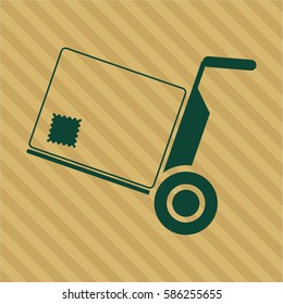 Vector illustration of Cargo vector icon in Green
