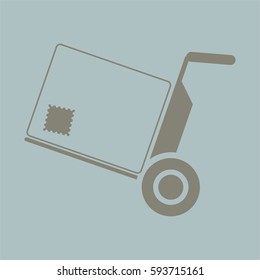Ilustración vectorial del icono de carga en color gris

