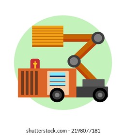 ilustración vectorial de la carga en el puerto del almacén
