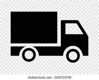 Ilustración vectorial de un icono de camión de carga. 