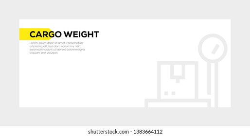 VECTOR ILLUSTRATION OF CARGO WEIGHT BANNER CONCEPT