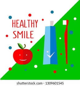 Vector illustration of caring for a healthy smile. Backgrounds and textures. Cosmetic and Children dentistry . Orthodontics .
