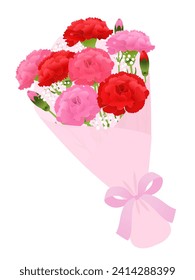 Vector illustration of carnation bouquet