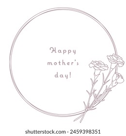 Vector illustration of a carnation frame