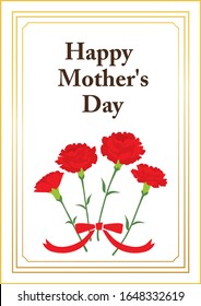 Vector illustration of carnation for Mother's Day