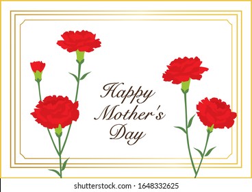 Vector illustration of carnation for Mother's Day