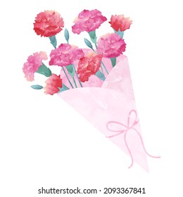 Vector illustration of carnations for mother's day