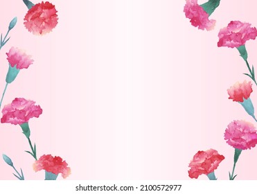 Vector illustration of carnations for mother's day