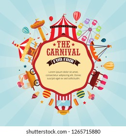 Vector illustration carnival fun fair