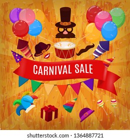 Vector illustration of the carnival funfair design
