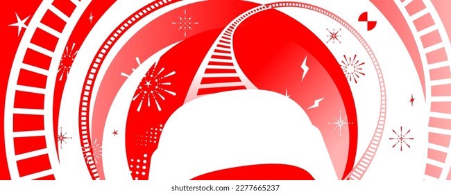 Vector illustration of the carnival funfair design with amusement park attractions background.