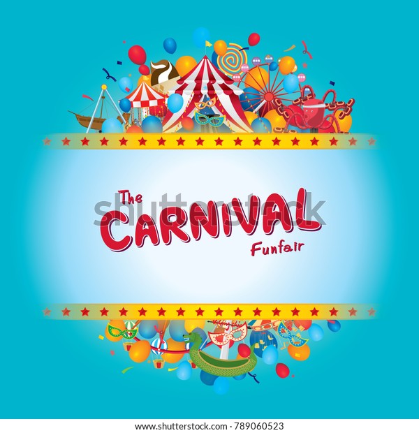 Vector Illustration Carnival Funfair Design Stock Vector Royalty Free