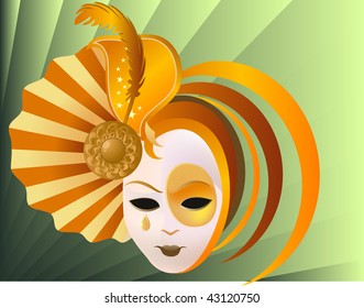 Vector illustration, Carnival mask