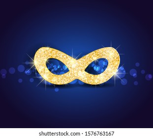 Vector illustration carnival mask. Conceptual design, poster, greeting card, party invitation, banner