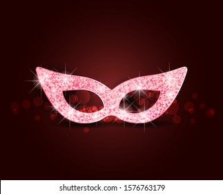 Vector illustration carnival mask. Conceptual design, poster, greeting card, party invitation, banner