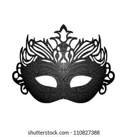 Vector illustration carnival mask isolated on white background.