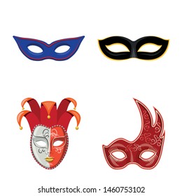 Vector illustration of carnival and theatrical icon. Collection of carnival and mystery stock vector illustration.