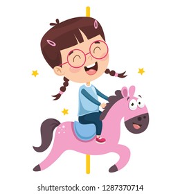 Vector Illustration Of Carousel