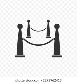 Vector illustration of carpet fence icon in dark color and transparent background(png).