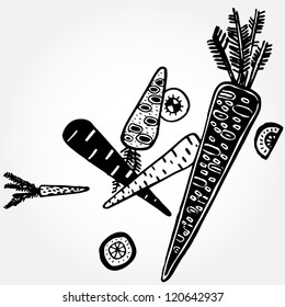 Vector illustration with carrot