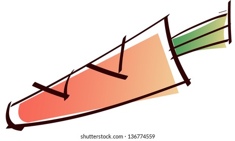 Vector illustration of a carrot