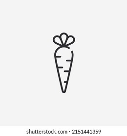Vector illustration of a carrot