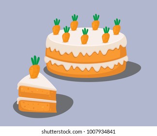 340+ Bolo De Cenoura Ilustração de stock, gráficos vetoriais e clipart  royalty-free - iStock