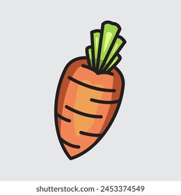 Vector illustration Carrot. Vector design Carrot Vegetable. Carrot Vector design illustration 
and icon for website, digital and print.