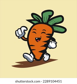 Vector illustration of carrot fruit. hand drawn, Fruits icon sketch art illustration