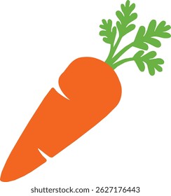 vector illustration of a carrot, carrot icon