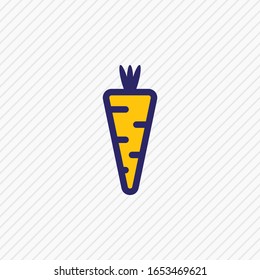 Vector illustration of carrot icon colored line. Beautiful food element also can be used as veggie icon element.