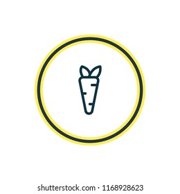 Vector illustration of carrot icon line. Beautiful lifestyle element also can be used as veggie icon element.