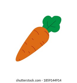 Vector illustration carrot icon on black white background