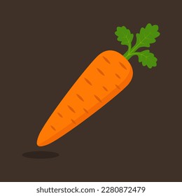 Icono de zanahoria de ilustración vectorial en el fondo.