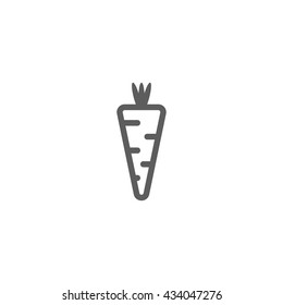 Vector illustration of carrot icon on white background