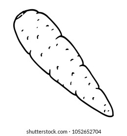Vector illustration of carrots. Hand drawn carrot.