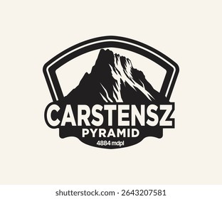 vector illustration of Carstensz Pyramid, Puncak Jaya, Indonesian