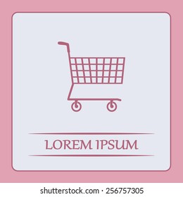 Vector illustration of cart for shopping
