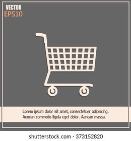 Vector illustration of cart for shopping