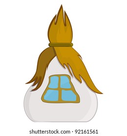 Vector illustration of carton at home