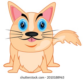 Vector illustration of the cartoon amusing animal dog