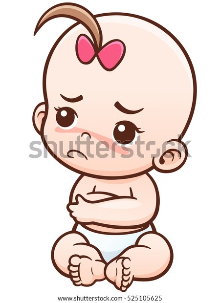 Illustration Vectorielle D Un Bebe En Colere Image Vectorielle De Stock Libre De Droits