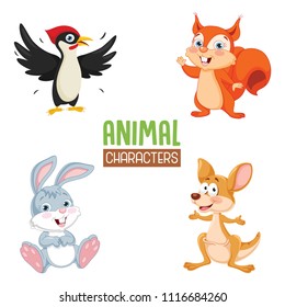 Vector Illustration Of Cartoon Animals