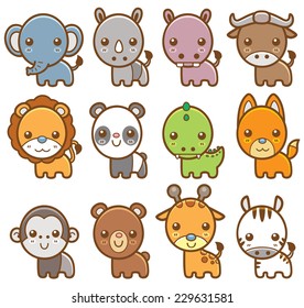 Vector Illustration of Cartoon animals