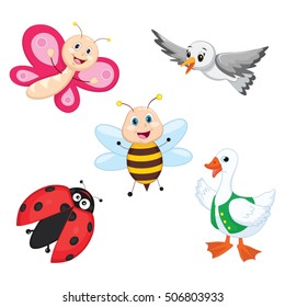 Vector Illustration Of Cartoon Animals