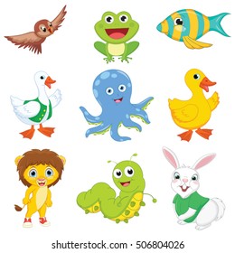 Vector Illustration Of Cartoon Animals