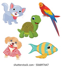 Vector Illustration Of Cartoon Animals