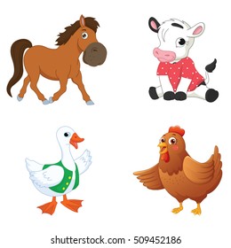 Vector Illustration Of Cartoon Animals