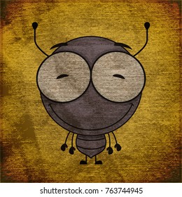 Vector illustration of cartoon ant.
