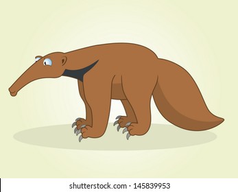 Vector Illustration Of Cartoon Ant Eater